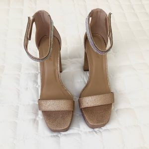 Bamboo Heels. Size 8 Rose Gold